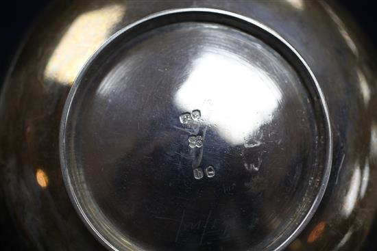 A George III silver bachelors teapot & a George IV sugar bowl.